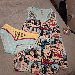 Comic Print Tank Top and Shorts Set